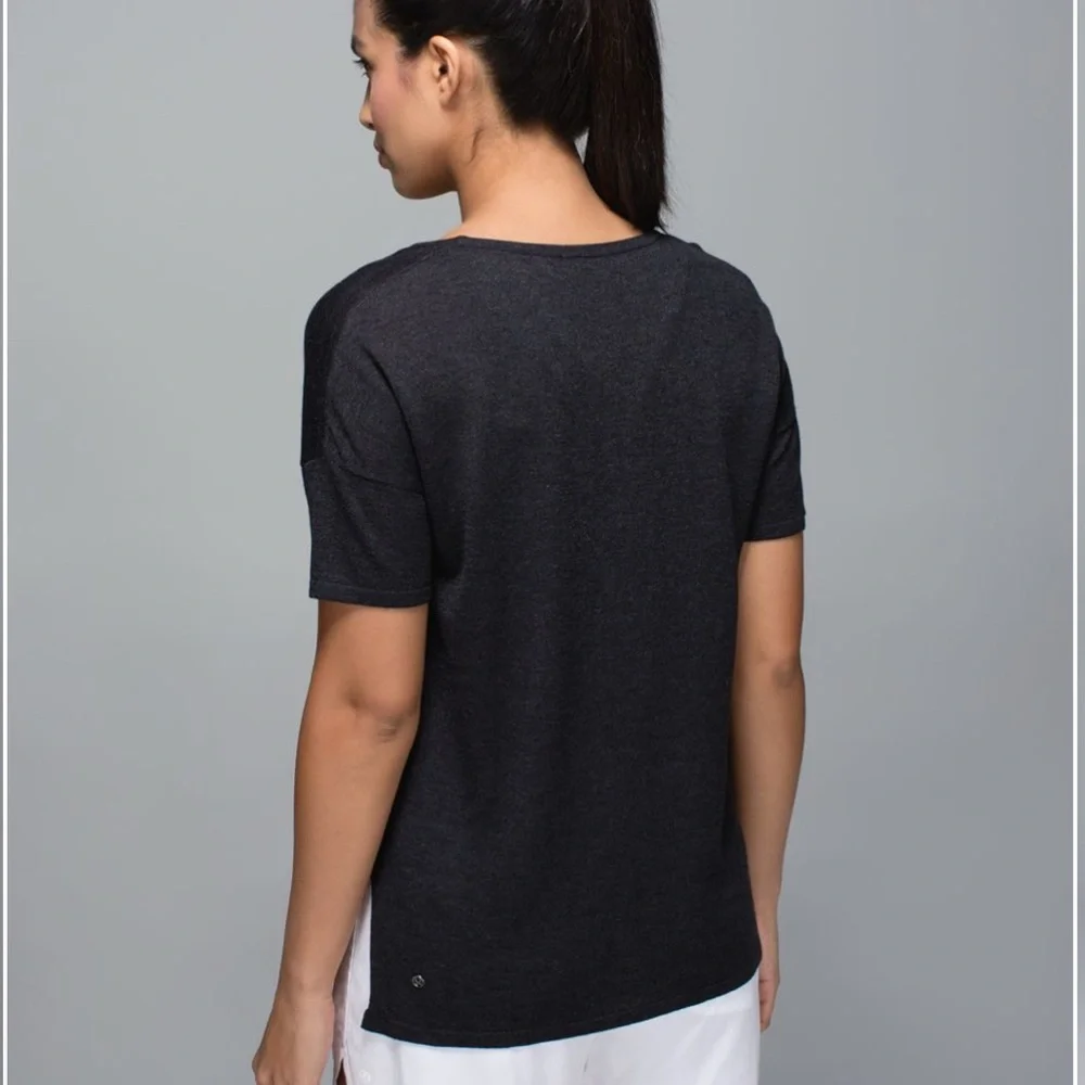 Lululemon Daya Knit Tee Women’s Heathered Black